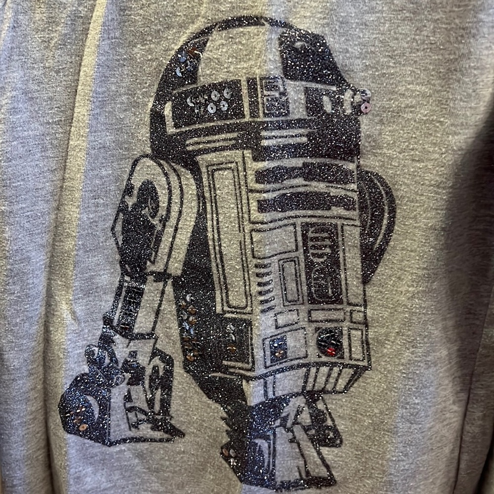 R2D2 Star Wars girls sparkle long sleeve T-shirt